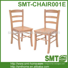 Simple cheap natural ladder back indoor chair wood